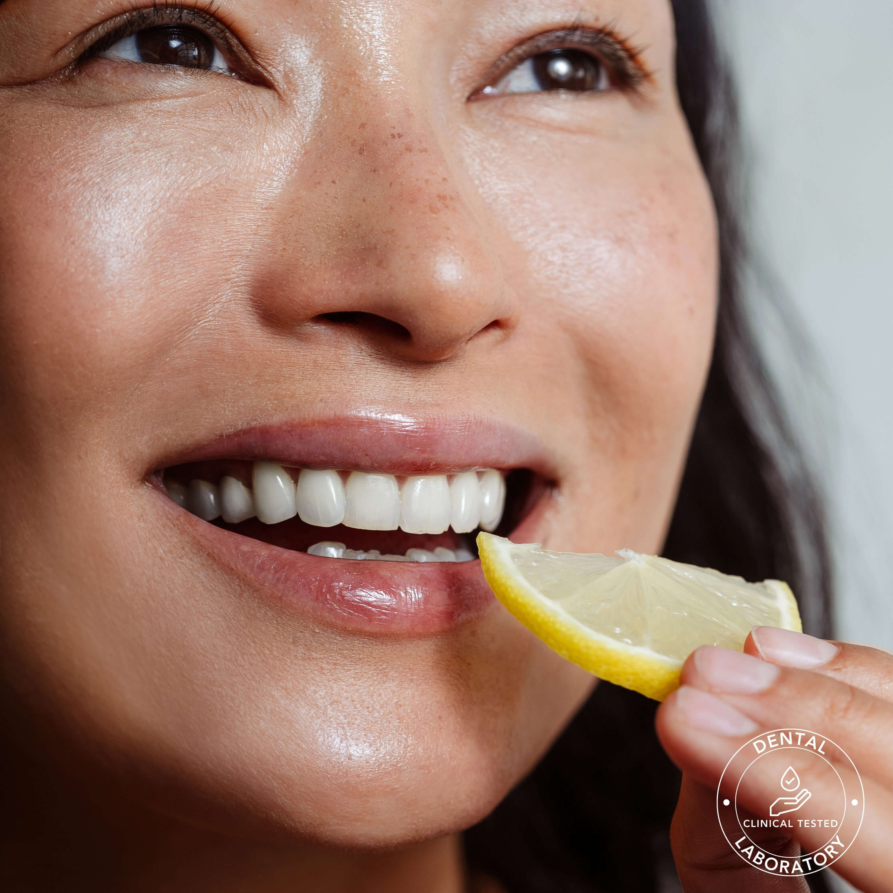 Vital Glow Anti-Aging oil pulling product shown with model by Mae Mae Care