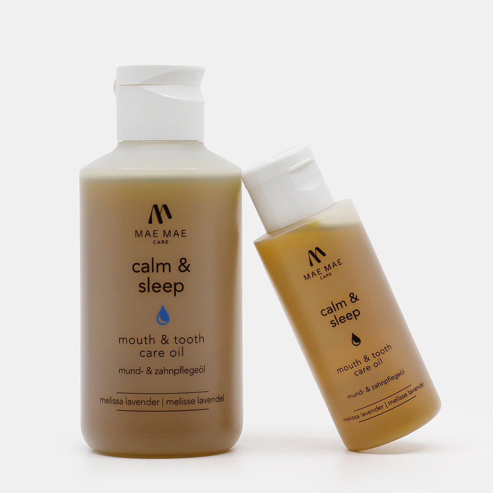 Complete Mae Mae Care oil pulling routine with three oral care oils