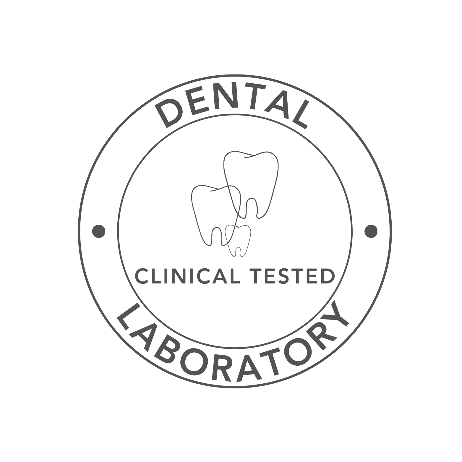 Dental laboratory clinically tested icon in Mae Mae Care logo list