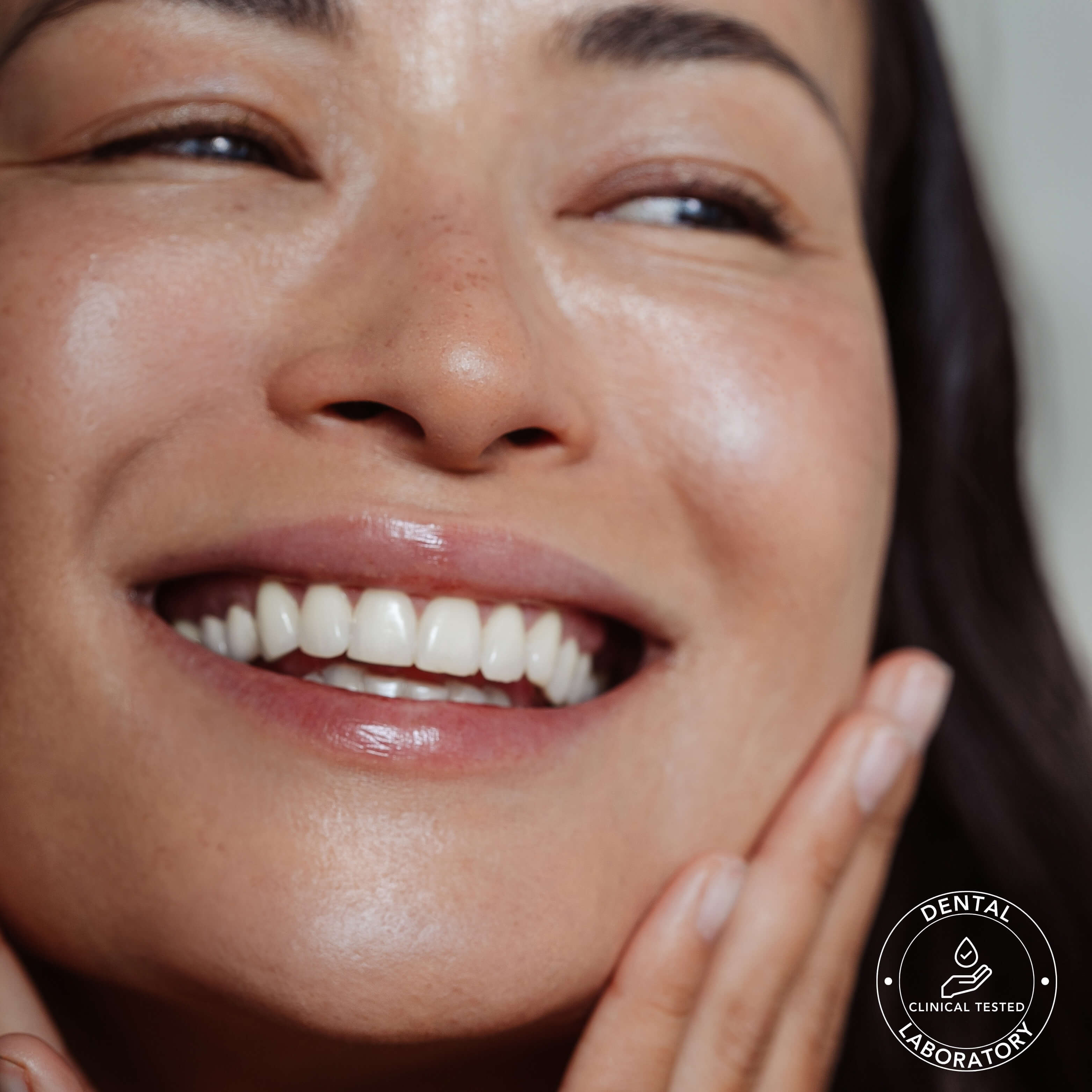 Lotus Effect oil pulling product shown with model by Mae Mae Care