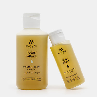 Mae Mae Care oil pulling product detail for oral care routine